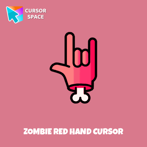 Zombie red hand cursor pointer cursor