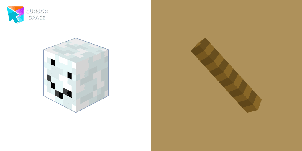 Snowman Minecraft cursor cursor pack